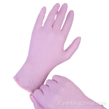 Esame Pink Mosate in polvere senza polvere I guanti in lattice